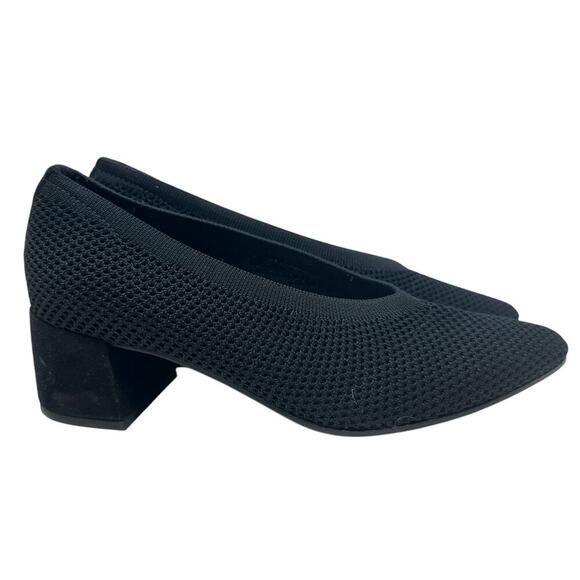 Eileen Fisher Gabby Recycled Stretch Knit Pump Heels Black Size US 8.5‎ - Picture 6 of 12